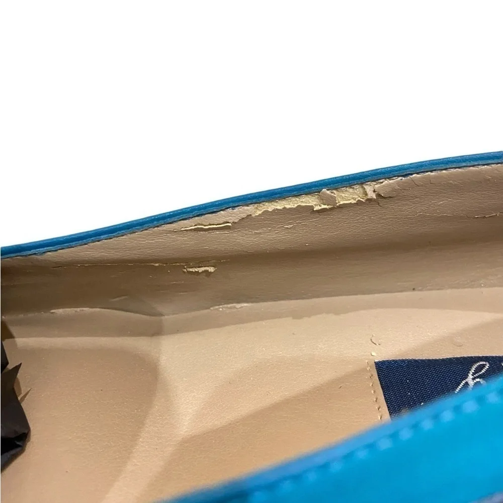Shelby comfort flex tri-color blues slip on loafer premium leather size 9